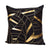 Gold Black White Print Soft Flannel Abstract Cushion Cover Pillow Case Throw 45cm
