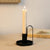 Black Taper Candle Holder with Handle