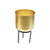 Gold Plant Pot With Black Metal Stand