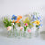 12pc Mini Vintage Glass Vase Set