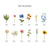 12pc Artificial Colourful Garden Flower Set