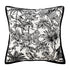 Black White Jungle Tropical Art Cushion Cover