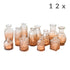 12pc Mini Vintage Glass Vase Set