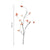 3pc Artificial Red Green Autumn Leaves Stem Set