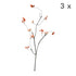 3pc Artificial Red Green Autumn Leaves Stem Set