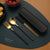 3pc Portable Gold Cutlery Set with Case