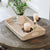 2pc Rustic Matte Candle Holder Tray