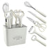 6pc White Kitchen Tool Gadget Set