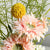 Artificial Pink Yellow Gerbera Wild Grass Bouquet