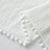 Geometric White Dotted Pompom Fringe Tablecloth