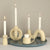 Earthy Beige Sculpture Ceramic Candle Holder