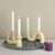 Earthy Beige Sculpture Ceramic Candle Holder