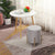 Gold Velvet Pouf with Stand