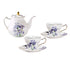 5pc Purple Iris Flower Printed Teapot Cup Set