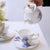 5pc Purple Iris Flower Printed Teapot Cup Set