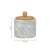 Marble Spice Jar Storage with Wooden Lid