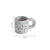 White Dots Splash Ink Fat Coffee Mug