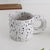 White Dots Splash Ink Fat Coffee Mug