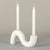 S-Shaped Ceramic Taper Candle Holder