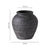 Farmhouse Black Pottery Pot Vase