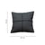 Geometric Square PU Leather Cushion Cover