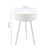 Nordic Round Bedside Table with Storage