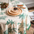 Green Pine Cone Plants Printed Tablecloth