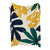 Knitted Leaf Tropical Pattern Throw Blanket