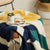 Knitted Leaf Tropical Pattern Throw Blanket