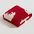 Knitted Red White Rabbit Throw Blanket