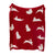 Knitted Red White Rabbit Throw Blanket