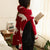 Knitted Red White Rabbit Throw Blanket