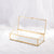 1 Tier Vintage Rectangle Brass Terrarium Display Tray Glass Box