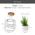 Plant Pot with Wire Stand and Tray
