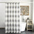 Grey Striped Waffle Texture Shower Curtain (180gsm)