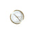 9cm Enke Metallic Brass Round Minimal Table Clock with Alarm