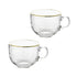 2pc Gold Glass Cup Set