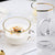 2pc Gold Glass Cup Set