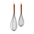 2pc Rose Gold Silicone Egg Beater Set