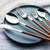 5pc Wooden-textured Cutlery Set