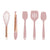 5pc Small Rose Gold Silicone Kitchen Tool Set