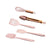 5pc Small Rose Gold Silicone Kitchen Tool Set