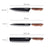 6pc Non-stick Black Oxide Stainless Knife Set