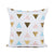Gold Black White Print Soft Flannel Triangle Cushion Cover Pillow Case Throw 45cm