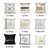 Gold Black White Print Soft Flannel All Day Cushion Cover Pillow Case Throw 45cm