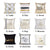 Gold Black White Print Soft Flannel Ring Cushion Cover Pillow Case Throw 45cm
