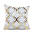 Gold Black White Print Soft Flannel Trellis Cushion Cover Pillow Case Throw 45cm