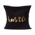 Gold Black White Print Soft Flannel Hustle Cushion Cover Pillow Case Throw 45cm