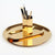 Luxury Gold Brass Hexagonal Metallic Makeup Pencil Holder Organiser Vase Cup