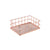 Wire Champagne Rose Gold Desk Organiser Tray Fruit Basket Small